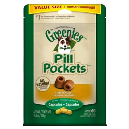 Greenies/Nutro Greenies-Nutro GN10410 Pill Pocket Dog Chicken Capsules - 15.8 Oz. GN10410